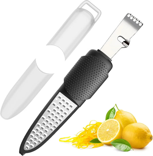 Zester, Lemon Citrus Orange Zester and Grater Tool, Cheese Grater & Vegetable Grater for Lime, Garlic, Ginger, Chocolate, Fruits, Dishwasher Safe