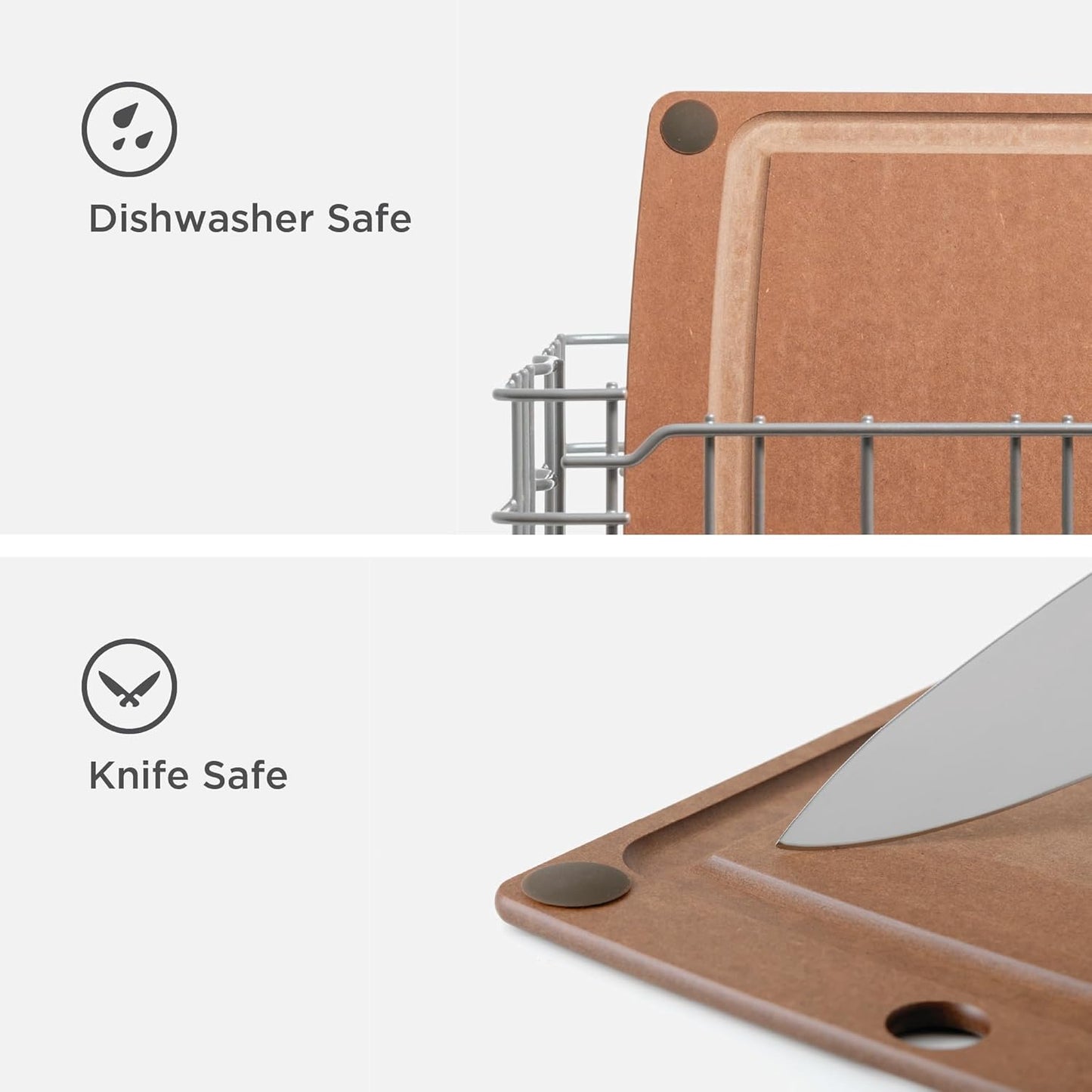 All-In-One 14.5" × 11.25" Cutting Board, Nutmeg