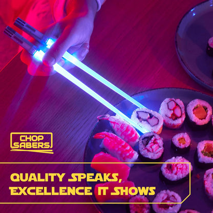 Lightsaber Led Light up Chopsticks (1 Pair, Blue)