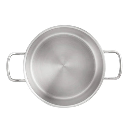 12 Quarts Stainless Steel Aluminum-Clad Stock Pot with Cover, Induction Compatible, Dishwasher Safe, Oven Safe, Even Heating, Soup and Pasta Pot