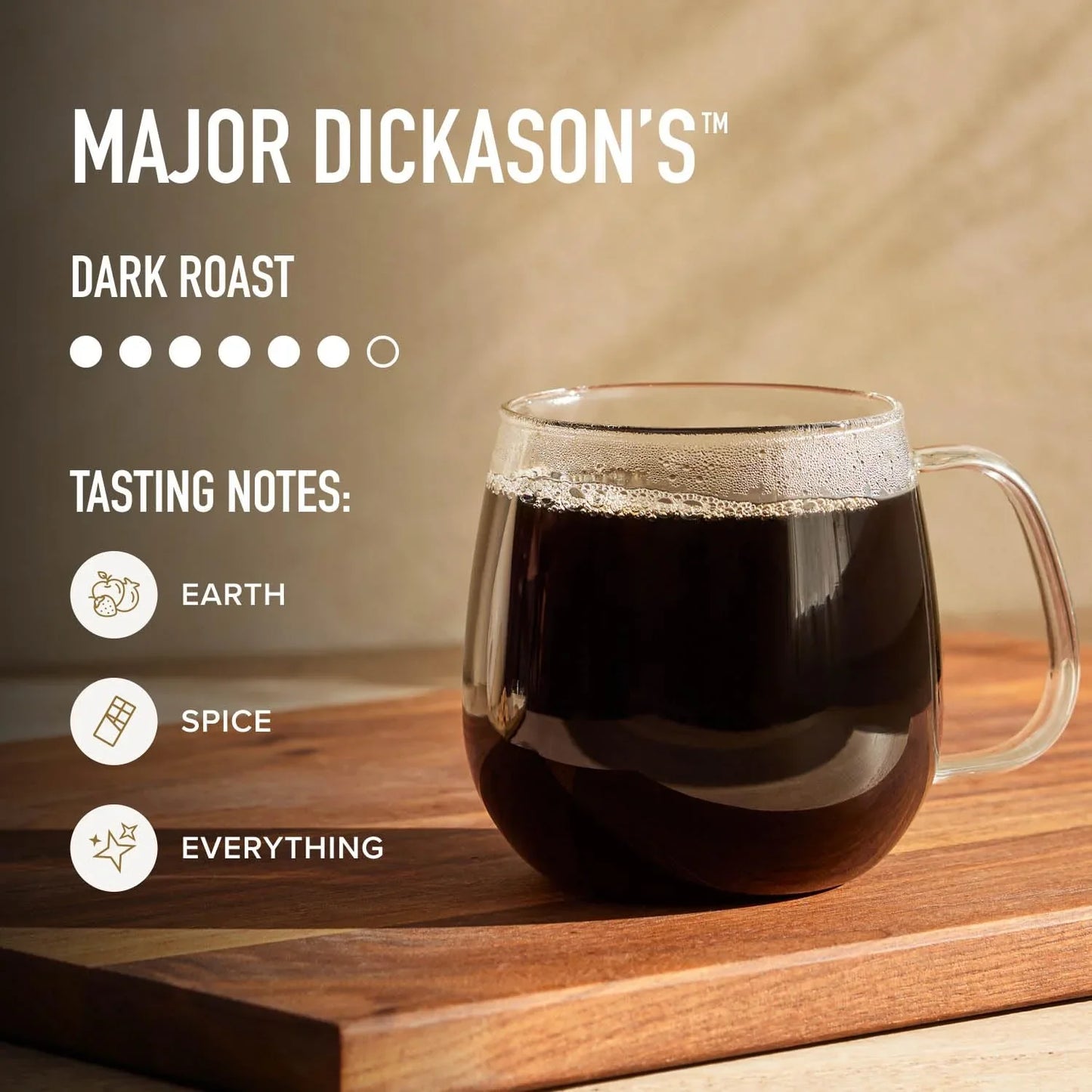 , Dark Roast Whole Bean Coffee, 100% Arabica Coffee - Major Dickason'S Blend 18 Ounce Bag