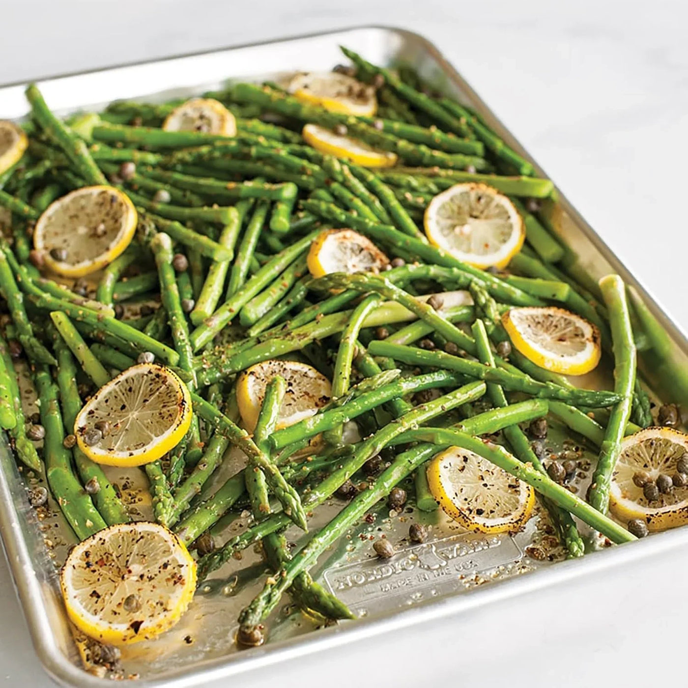 Naturals 3 Piece Set - USA Made Aluminum Commercial Quality Sheet Pan for Baking or Roasting, Encapsulated Galvanized Steel Rim Prevents Warping; Half Sheet, Jelly Roll and Quarter Sheet