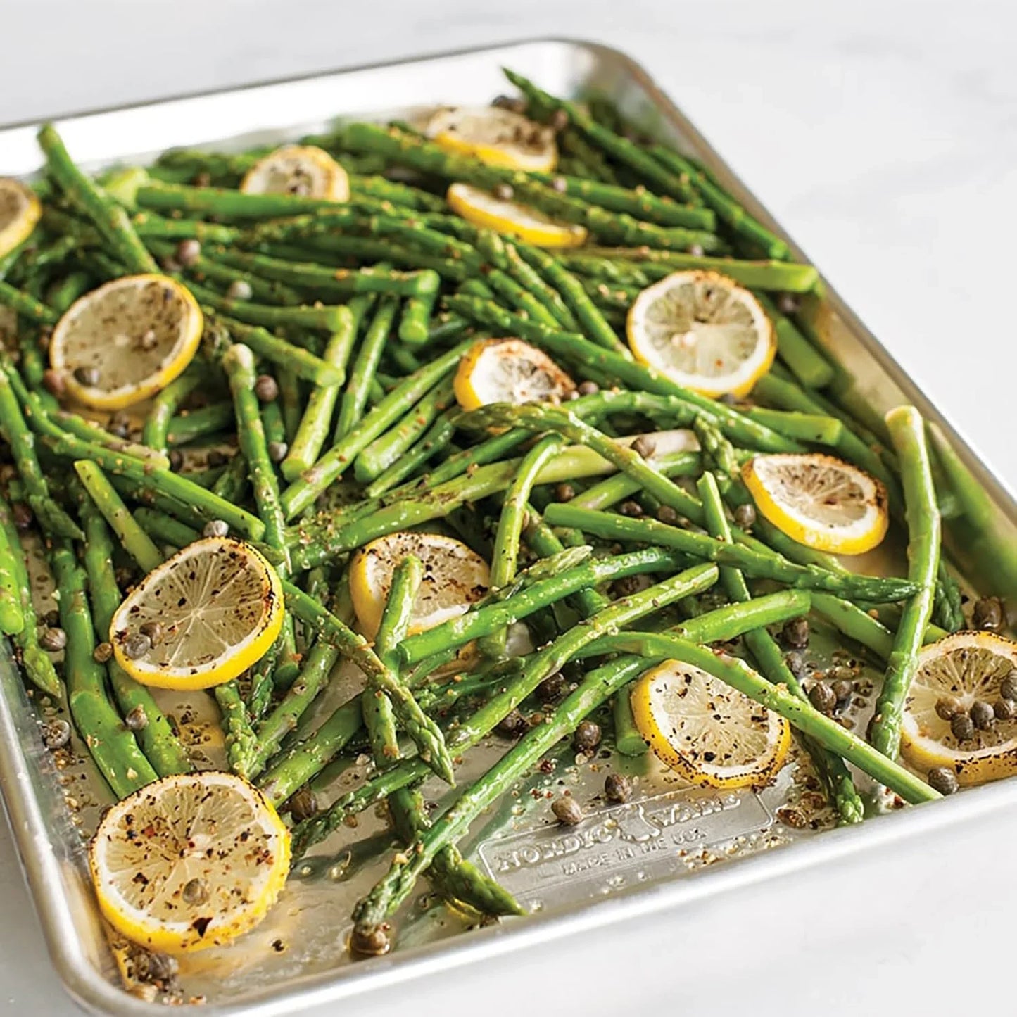 Naturals 3 Piece Set - USA Made Aluminum Commercial Quality Sheet Pan for Baking or Roasting, Encapsulated Galvanized Steel Rim Prevents Warping; Half Sheet, Jelly Roll and Quarter Sheet