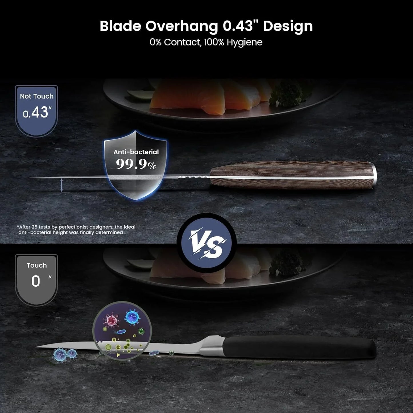 Fillet Knife, Razor Sharp 7.2 Inch Boning Knife, High Carbon Stainless Steel Filet Knives with High Flexibility, Wooden Handle, Full Tang Damascus Pattern Fishing Knives, Ideal Gift