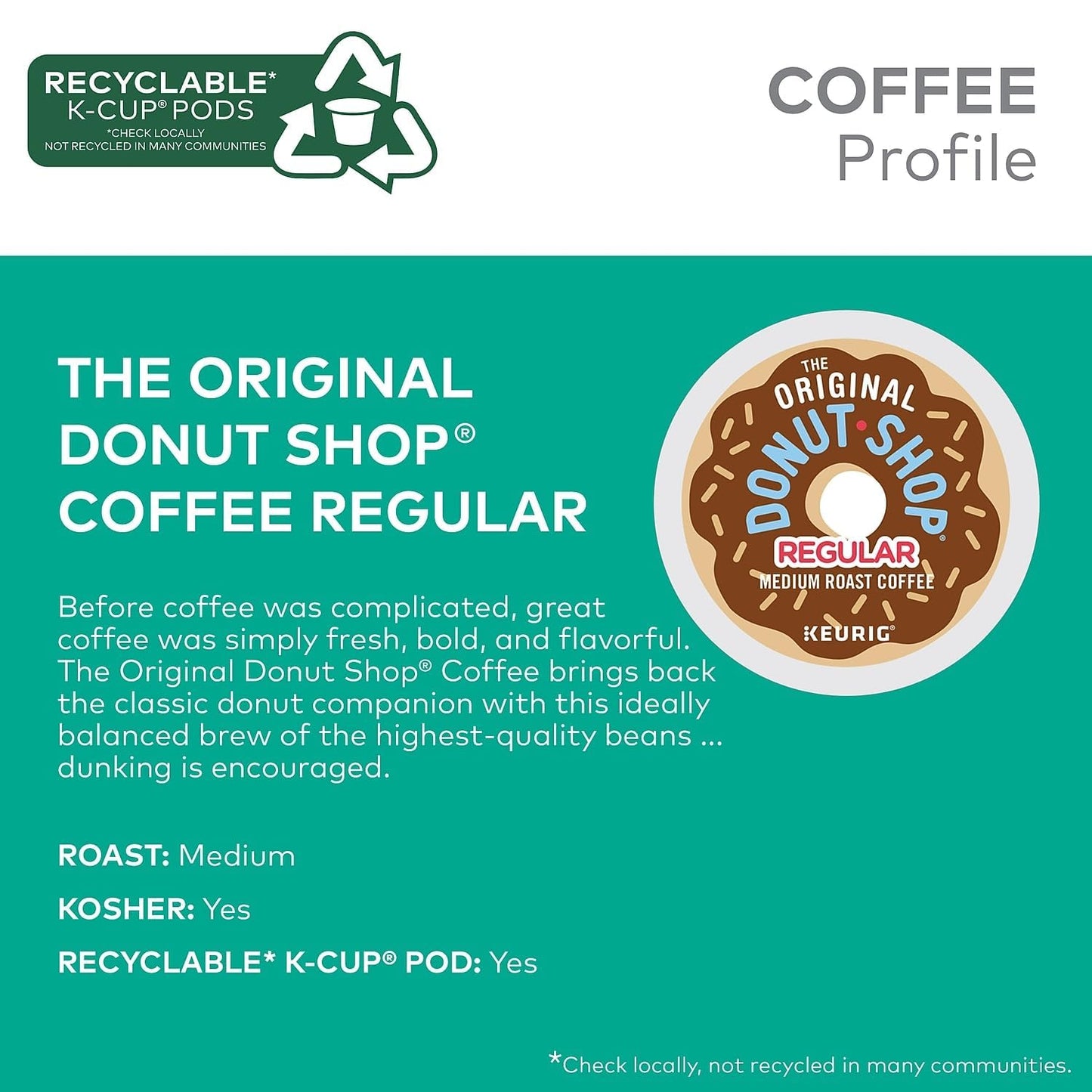 Regular Keurig Single-Serve K-Cup Pods, Medium Roast Coffee, 96 Count