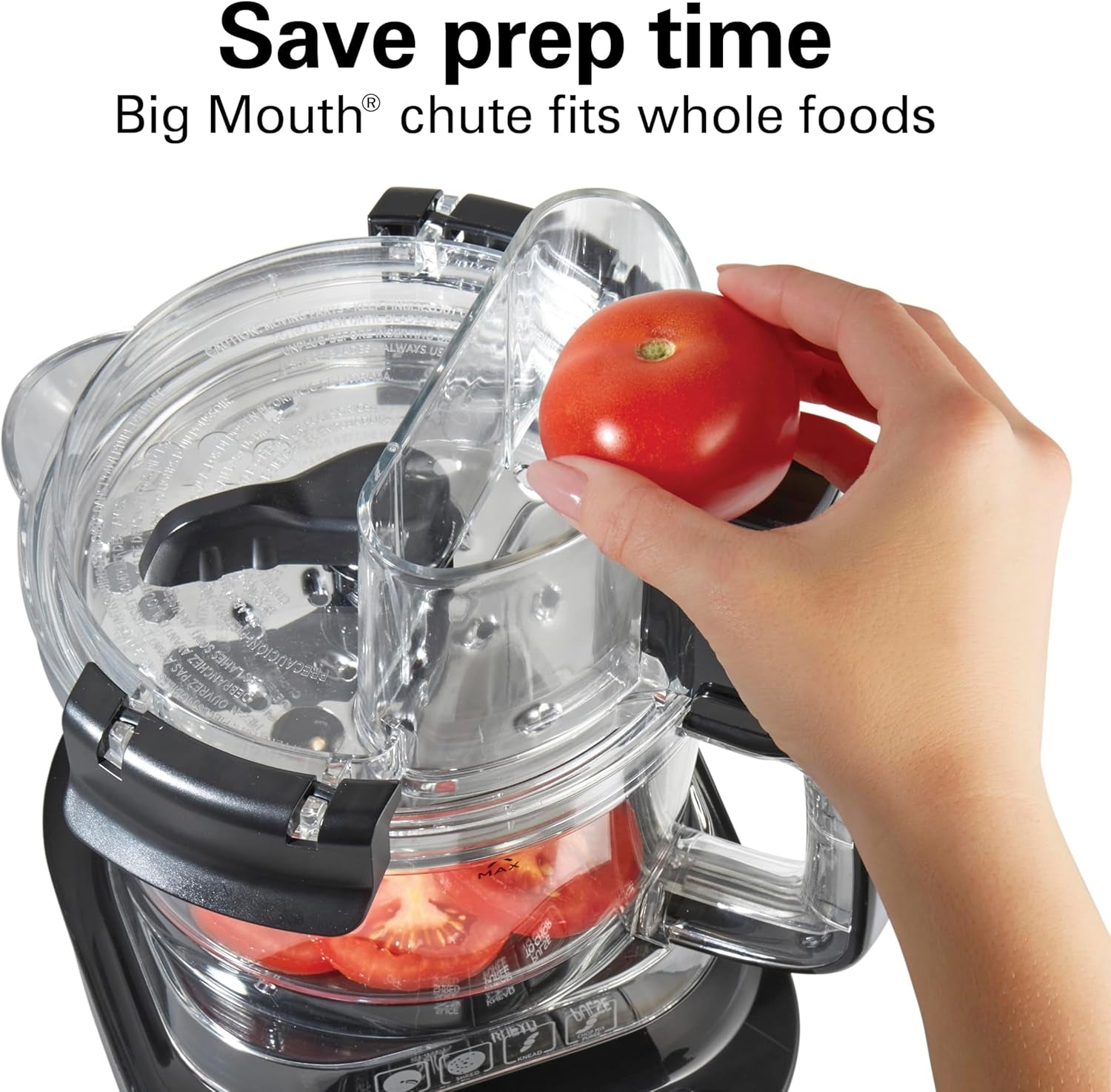 Stack & Snap Food Processor with Bowl Scraper, 10 Cup Capacity, Black, 70822F