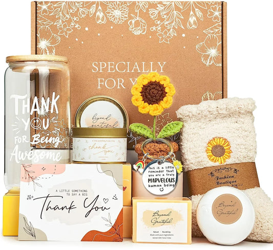 Thank You Gifts for Women, Administrative Professional Day Gifts, Employee Appreciation Gift Box Thanksgiving Gift Set, Appreciation Gifts for Coworkers Teacher Nurse Friend
