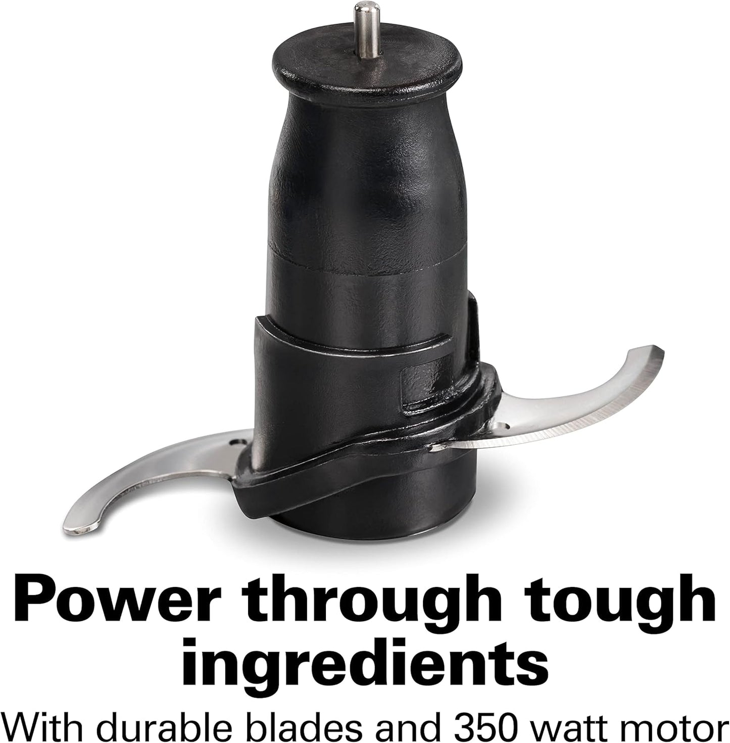 Electric Vegetable Chopper & Mini Food Processor, 3-Cup, 350 Watts, for Dicing, Mincing, and Puree, Black (72850)