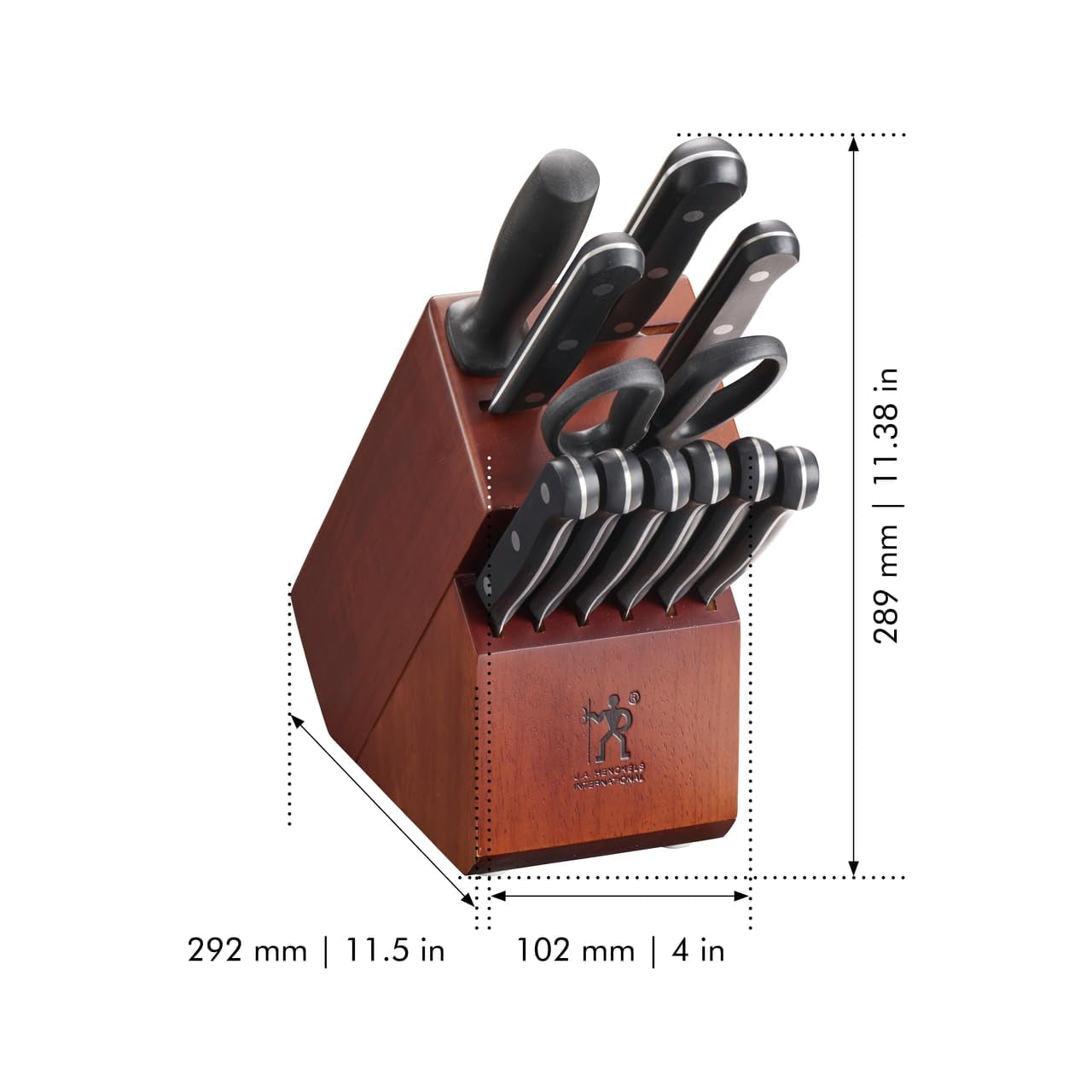 Solution Razor-Sharp 12-Pc Knife Set, Chef Knife, Bread Knife, Steak Knife, German Engineered Informed by 100+ Years of Mastery,Walnut