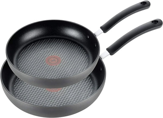 Ultimate Hard Anodized Nonstick Fry Pan Set 2 Piece, 8, 10 Inch, Oven Broiler Safe 400F, Kitchen, Cookware, Pots and Pans Set Non Stick, Frying Pans, Dishwasher Safe, Onyx