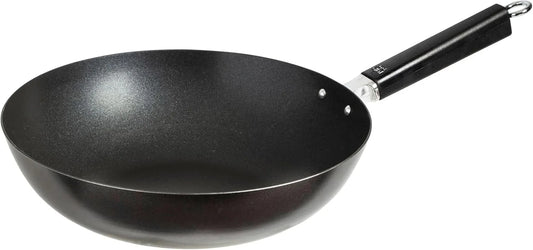 Professional Series 12-Inch Carbon Steel Excalibur Nonstick Stir Fry Pan with Phenolic Handle