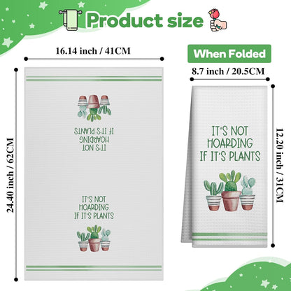 Gifts for Plant Lovers,Easter Plant Lady Mom Gift,Plants Gardening Gift for Women Gardener Teacher,Funny Best Friend Birthday Housewarming New Home Gifts,Cute Kitchen Hand Towels Dish Cloths Set Decor