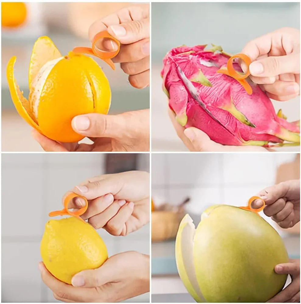 Vegetable Peeler, Potato Peelers for Kitchen Stainless Steel Multi-Function Set Fruit Peeler for Kitchen and Household Tools Y & I Shape Swivel Blades with 2 Orange Citrus Peelers