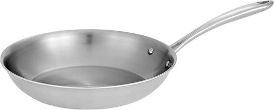 Boston Tri-Ply Clad Stainless Steel 10-Inch Frying Pan, Induction-Ready Skillet, Dishwasher-Safe, Nsf-Certified