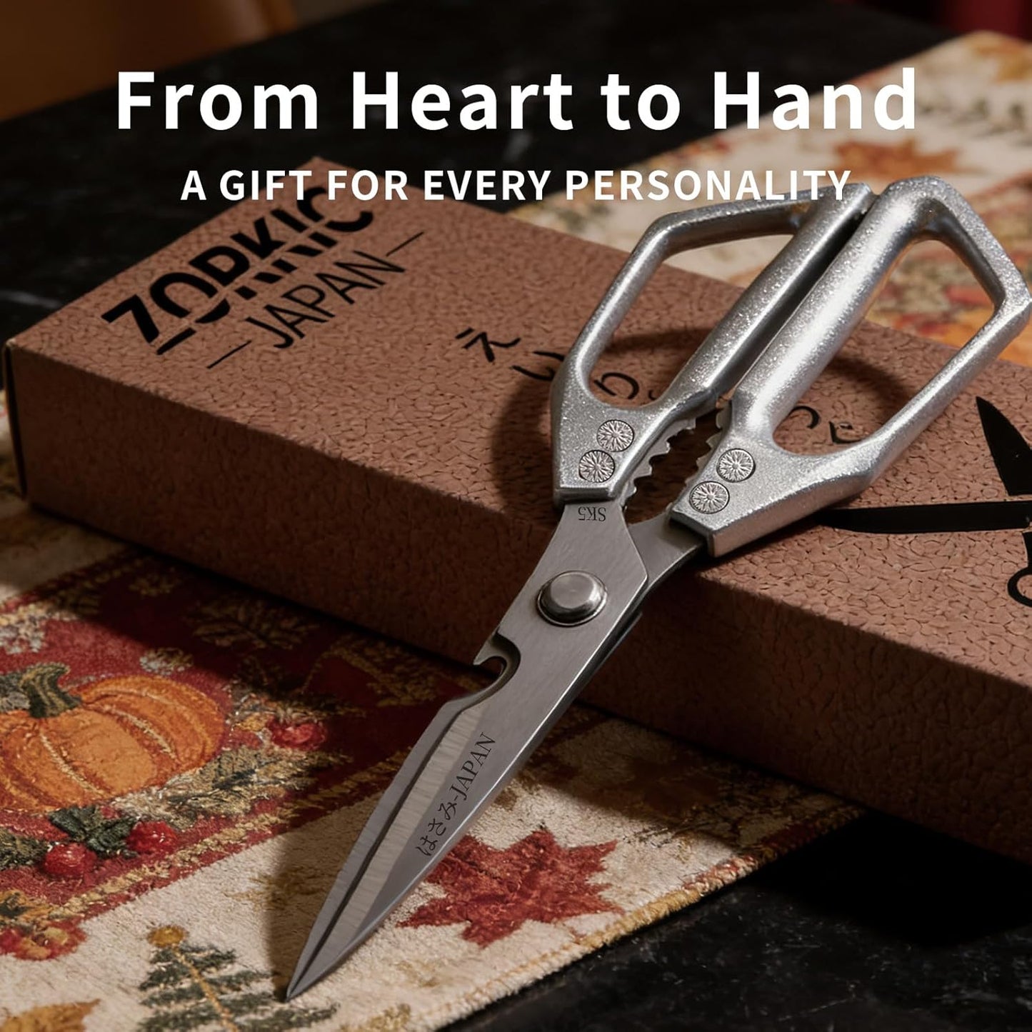 Kitchen Scissors Set 2PCS, Kitchen Shears Heavy Duty Poultry Shears Japan Meat Scissors for Food All Purpose Seafood Meat Cutting Cooking, Chicken Bones, Gifts for Men Women