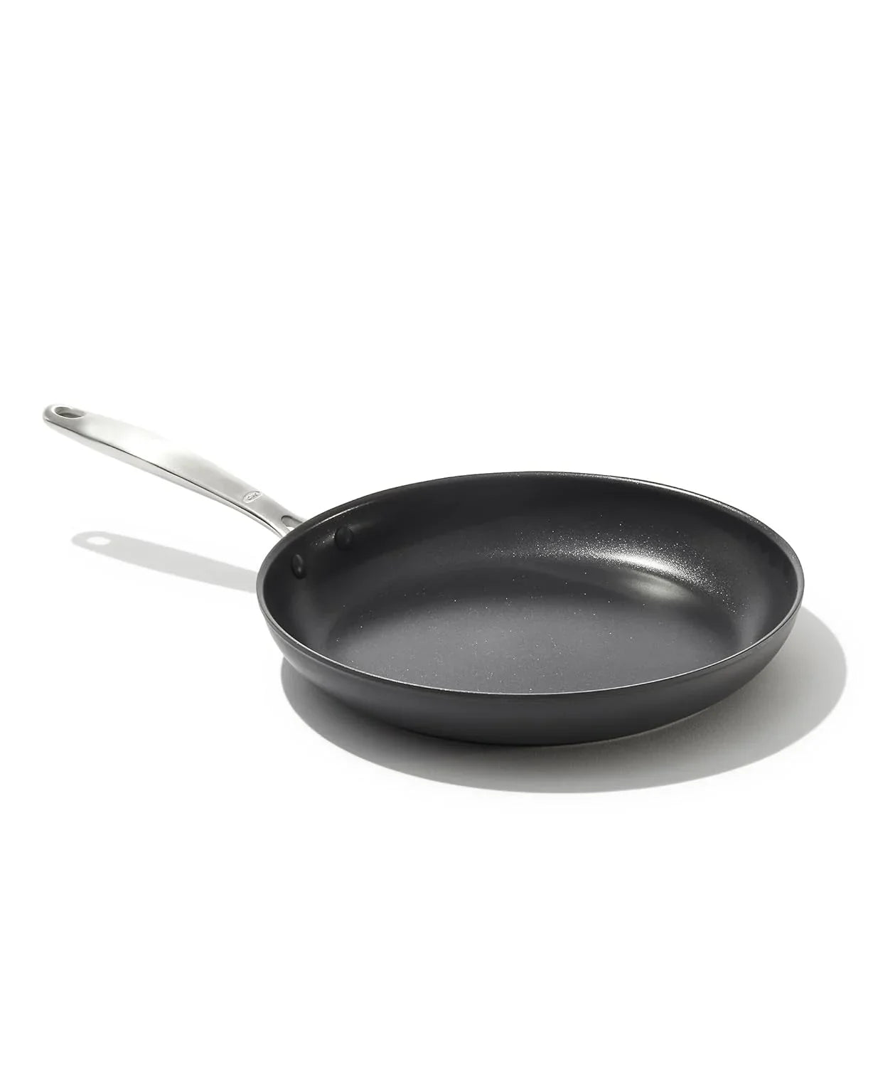 Enhanced 10" Frying Pan Skillet, Pfas-Free Ceramic Nonstick, Durable Hard Anodized Cookware, Scratch Resistant, Stainless Steel Handle, Good Grips, Dishwasher Safe, Oven Safe, Black
