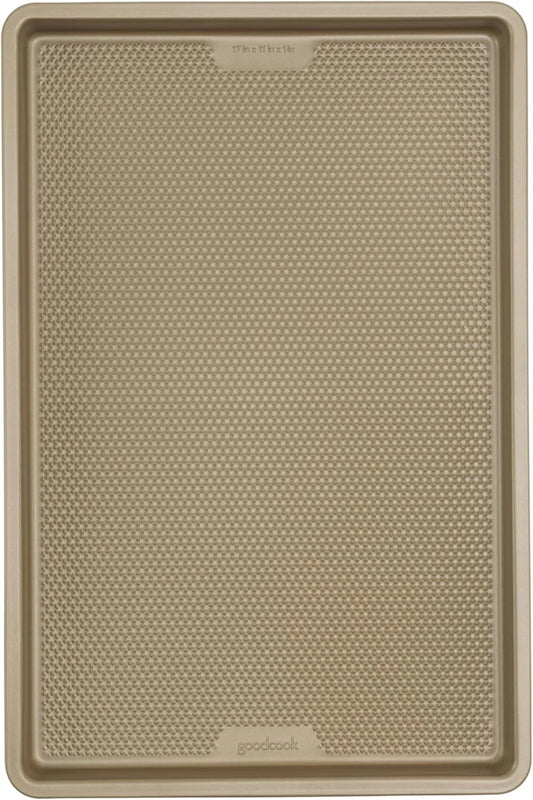 Bestbake Nonstick Textured Carbon Steel Cookie Sheet, 11" X 17", Large Baking Sheet, Even Heating, Scratch-Resistant, Non-Toxic, Durable, Ideal for Baking and Sheet Pan Dinners