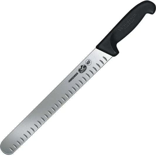 Fibrox 12-Inch Slicing Knife with Granton Edge and Black Handle