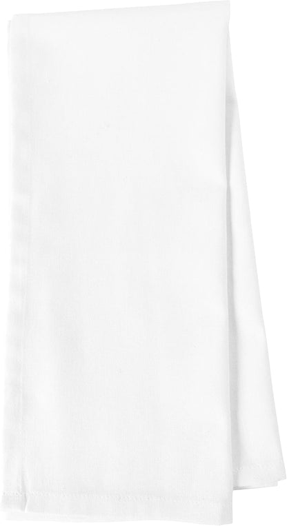 White Kitchen Towels, 10 Pack, 100% Cotton - 20 X 30, Soft and Functional Multi-Purpose, Baking, Cooking, Cleaning, Printing, Monogramming, and Embroidery (Plain Weave)