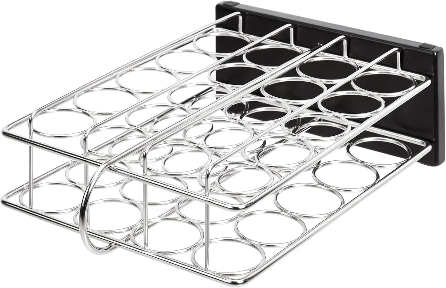 20 Jars Spice Rack Organizer, Space-Saving Kitchen Organizer with Glass Spice Jars, Sturdy, Silver