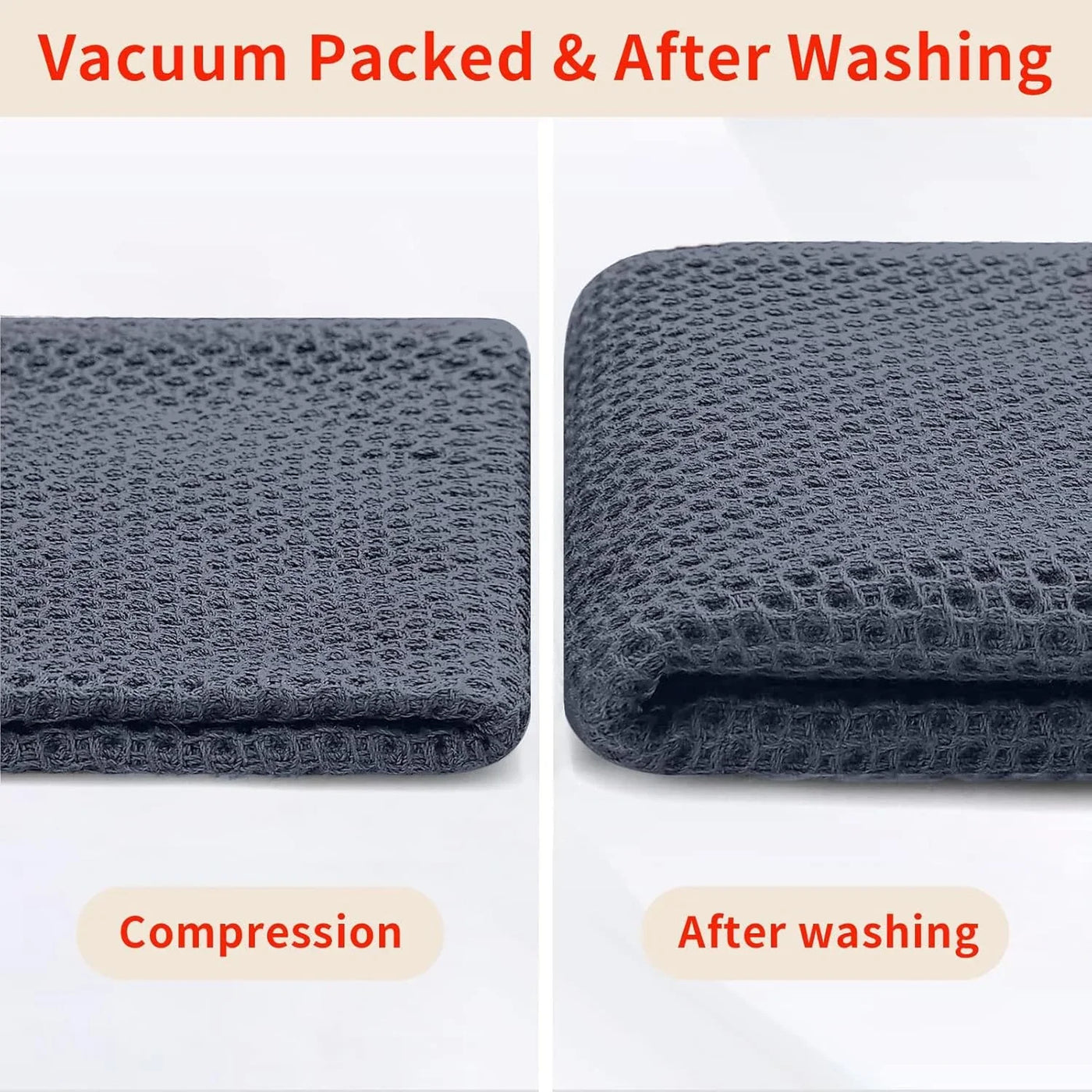 100% Cotton Kitchen Towels and Dishcloths Set, 12 X 12 Inches and 13 X 28 Inches, Set of 8 Bulk Kitchen Towels Set, Ultra Soft Absorbent Dish Cloths for Washing Dishes, Dark Grey
