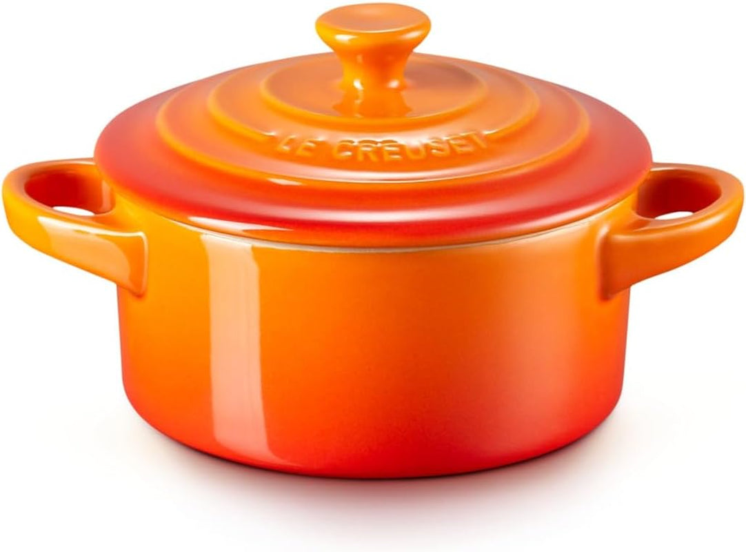 Stoneware Mini round Cocotte, 8 Oz., Flame