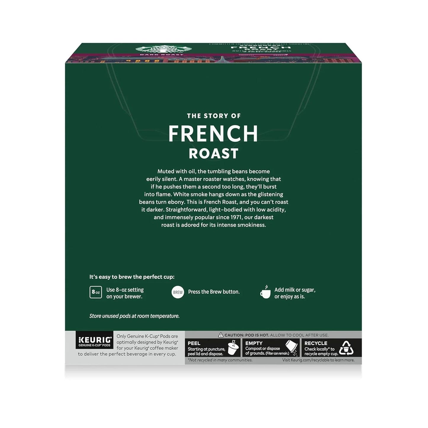 K-Cup Coffee Pods, Dark Roast Hot or Iced Coffee, French Roast, 32 Keurig Pods