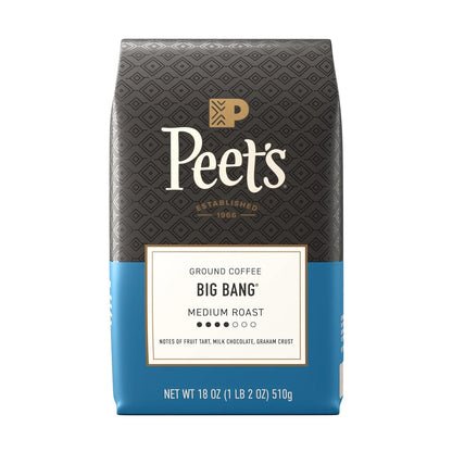 , Medium Roast Ground Coffee, 100% Arabica Coffee - Big Bang 18 Ounce Bag