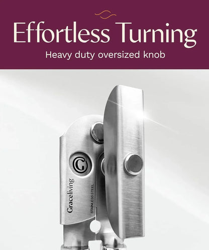 Heavy duty oversized stainless steel knob for effortless turning, ideal for kitchen cookware and appliances
