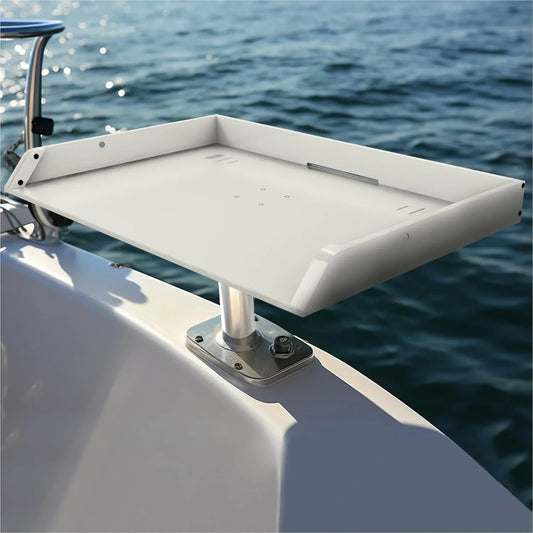 Bait Cutting Board for Boat, Boat Cutting Board, with Rod Holder Mount Plier Storage and Knife Slot, for Fish Cleaning Station Fishing Fillet Table, Boat Accessories Marine