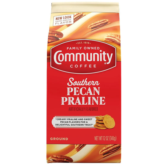 Southern Pecan Praline Flavored 12 Ounce, Medium Roast Ground, 12 Ounce (Pack of 1)