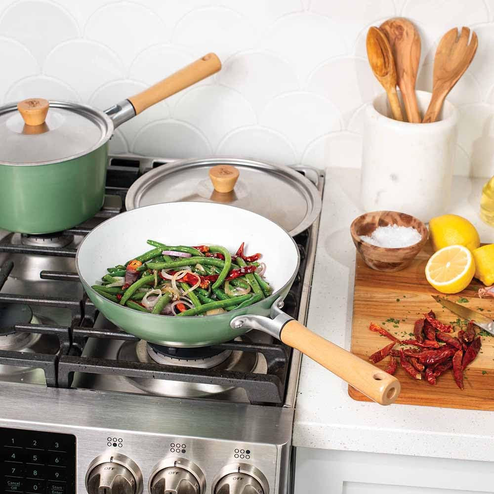 Cardamom Ceramic Nonstick 10 Inch Wok