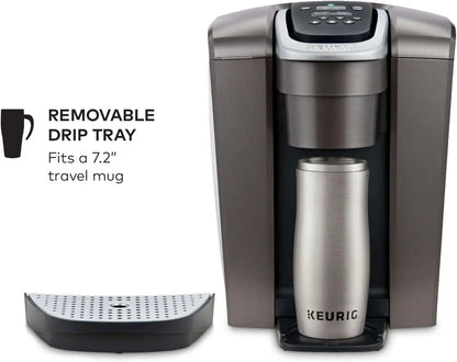 K-Elite Single Serve K-Cup Pod Coffee Maker, with Strength and Temperature Control, Iced Coffee Capability, 8 to 12Oz Brew Size, Programmable, Brushed Slate