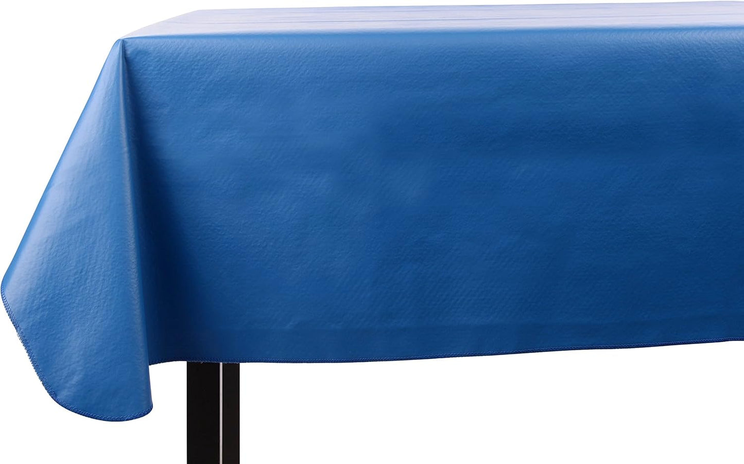 Heavy Duty Vinyl Rectangle or Square Tablecloth – 6 Gauge Heavy Duty Tablecloth – Flannel Backed – Wipeable Tablecloth with Vivid Colors & Many Sizes 52 X 120 Royal Blue