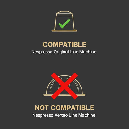 Compatible with Nespresso Original Line, not Vertuo Line machines