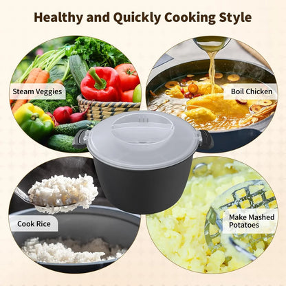 Professional Large Micro Cookware 3 Quart, Microwave Rice Cooker, Microwave Steamer for Vegetables, Safe as Mixing and Serving Bowls, Food Storage Container, Cooker for Microwave- BPA Free, Dishwasher Safe