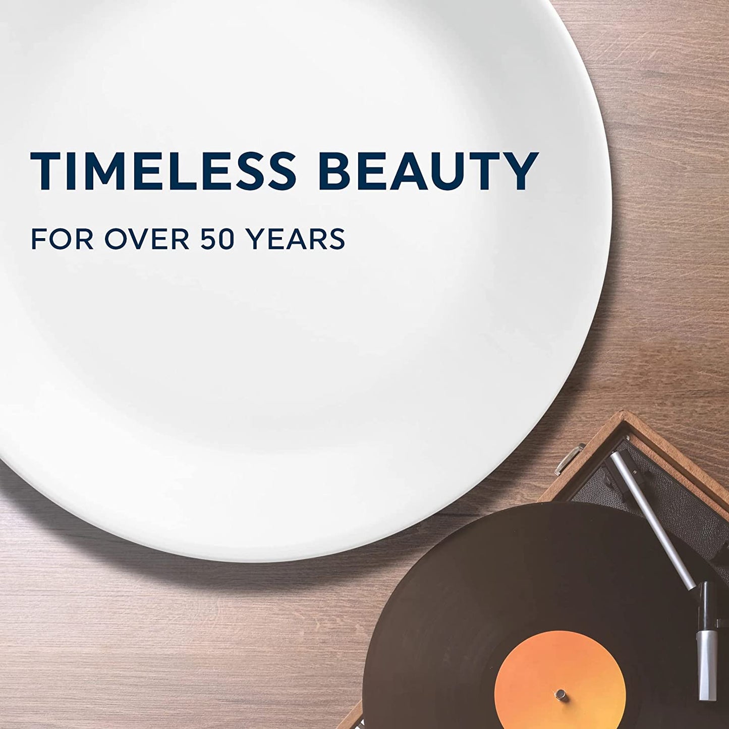Vitrelle 10.25" Dinner Plates Set, Triple Layer Glass and Chip Resistant, Lightweight round Plates, 8-Piece Country Cottage