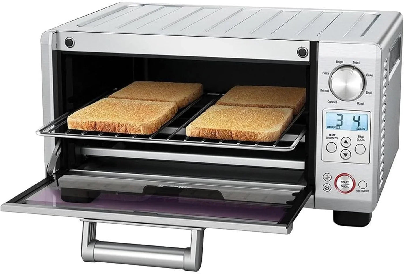 BOV450XL Mini Smart Countertop Oven and Toaster Oven, Small, Brushed Stainless Steel