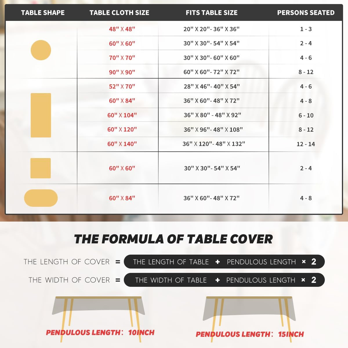 Spring Summer Tablecloth 60X120 Inch Rectangular, Wild Flowers Floral Table Cover for Party Picnic Dinner Decor