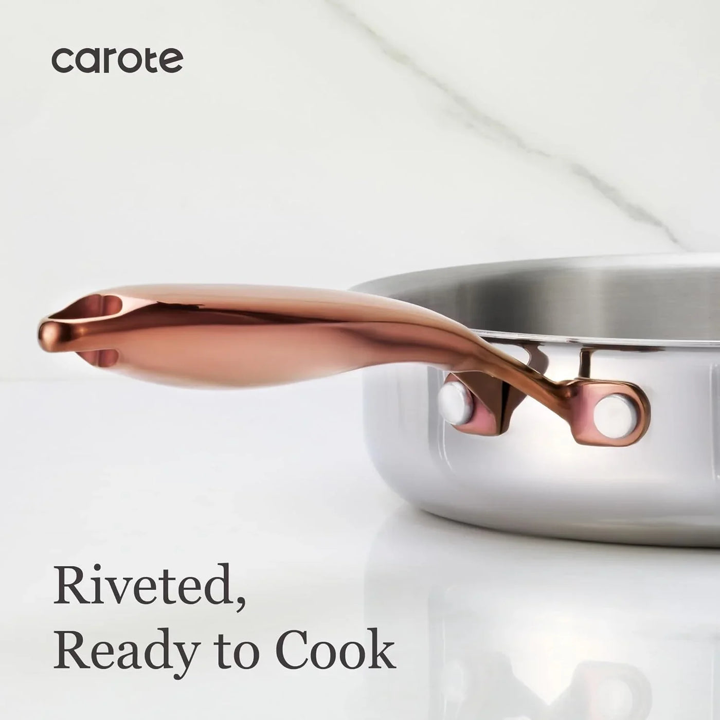 10" Tri-Ply Stainless Steel Deep Frying Pan with Lid, Non-Toxic Saute Pan, Oven Safe, Induction, Ceramic and Gas Cooktops Compatible, Silver