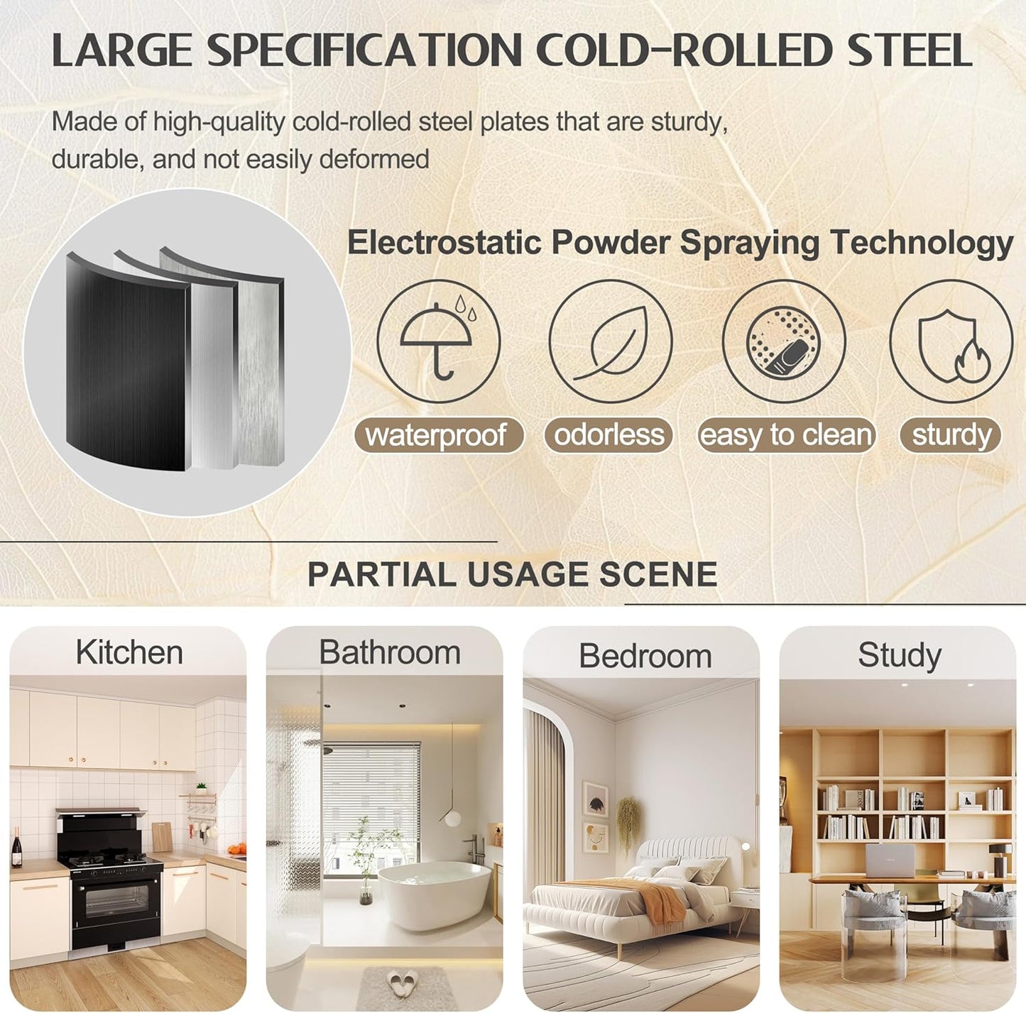 75.2" Tall Metal Kitchen Pantry Storage Cabinets with 2 Door and 5 Adjustable Shelves, Cupboard for Kitchen, Dining Room, Living Room and Bathroom, White