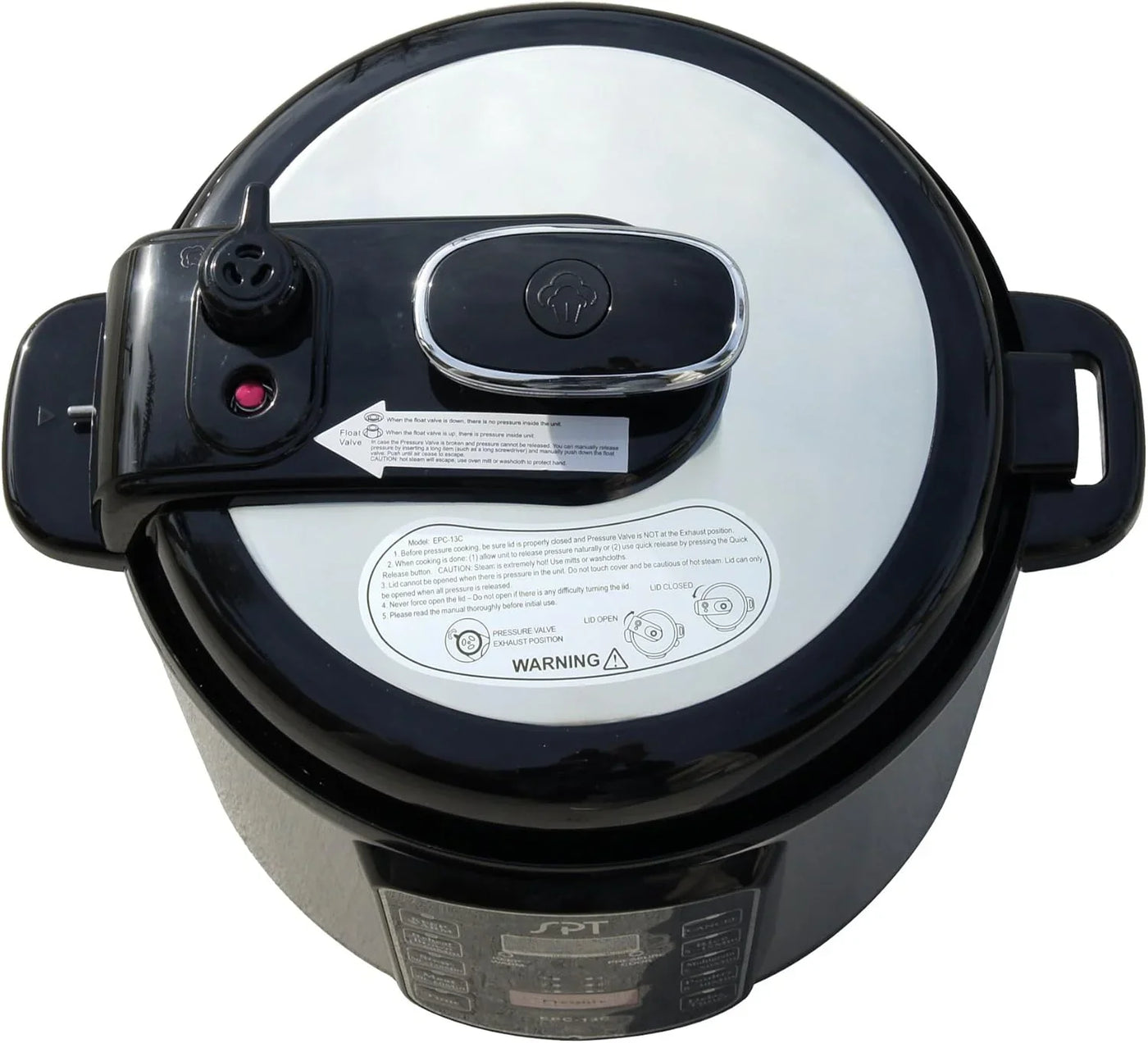 EPC-13C Electric Pressure Cooker with Quick Release Button, 6.5 Quart, Stainless Steel