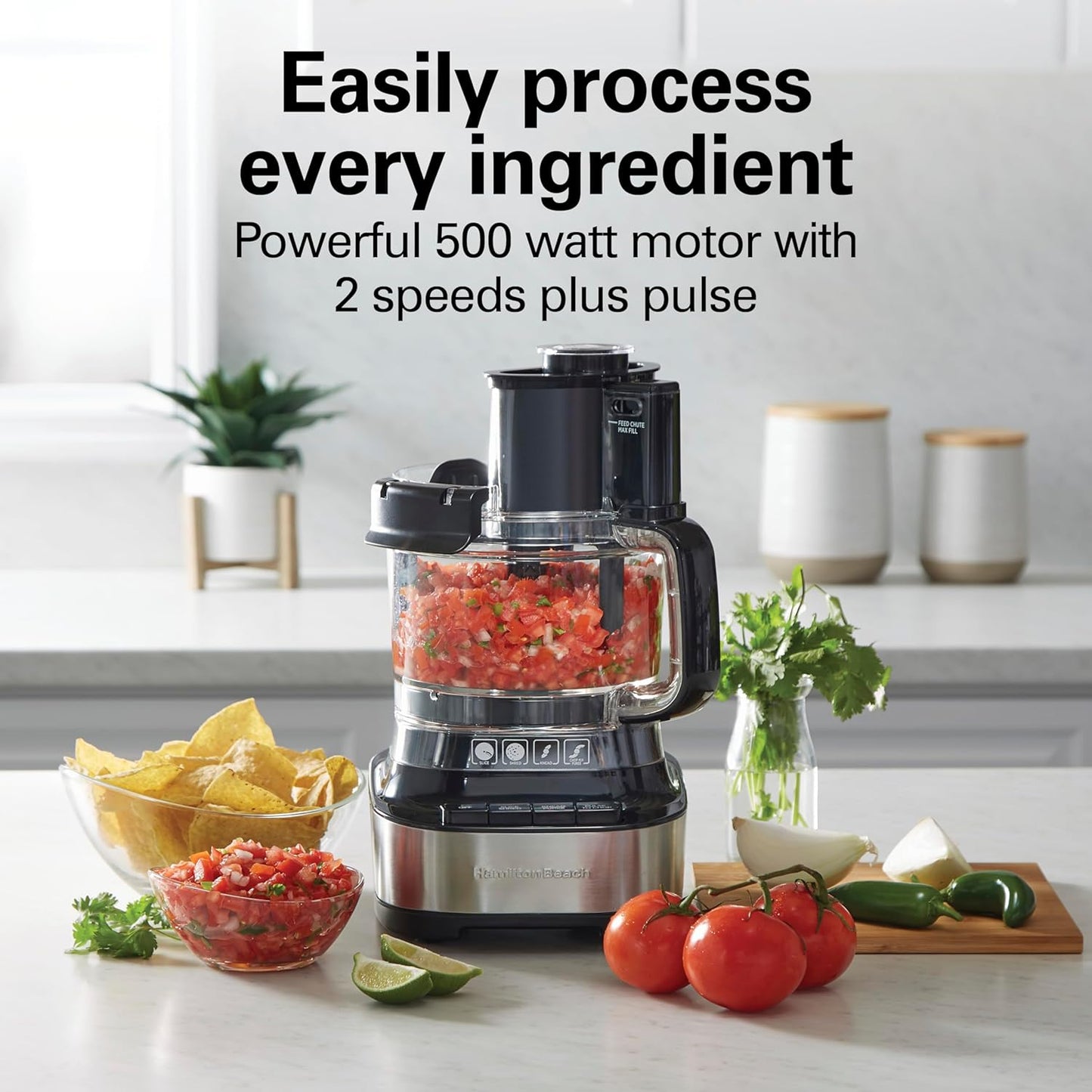 Stack & Snap Food Processor with Bowl Scraper, 10 Cup Capacity, Black, 70822F
