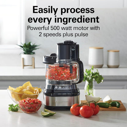 Stack & Snap Food Processor with Bowl Scraper, 10 Cup Capacity, Black, 70822F