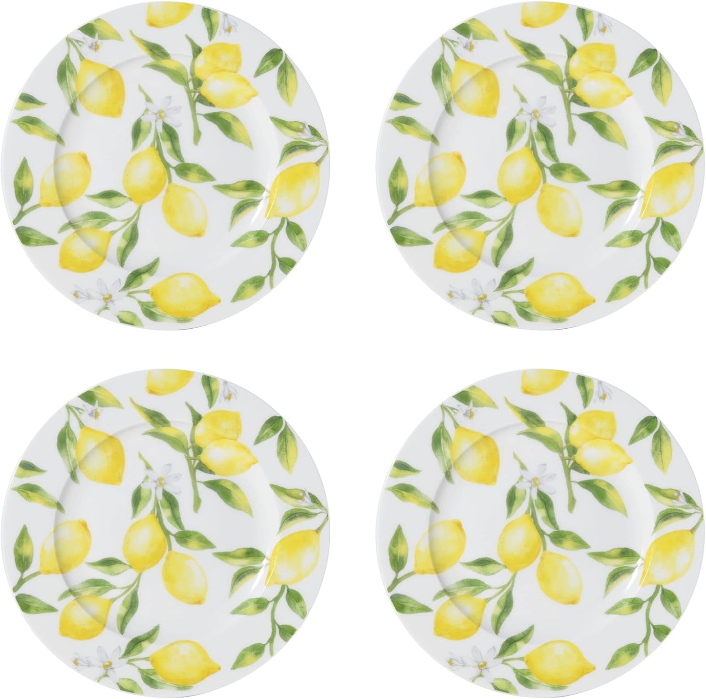 Lemons 16-Piece Dinnerware Set, Service for 4, Multicolor