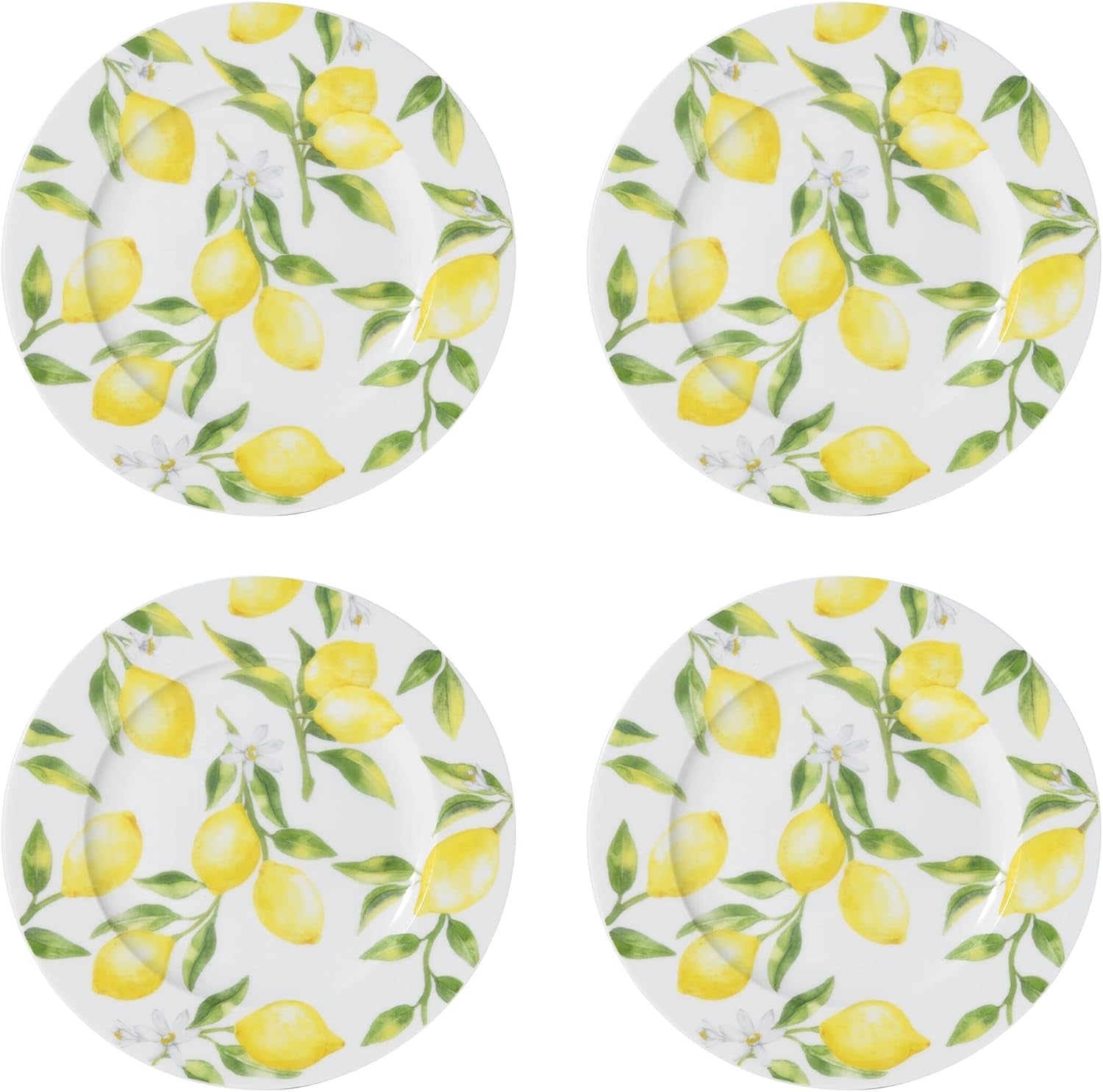 Lemons 16-Piece Dinnerware Set, Service for 4, Multicolor