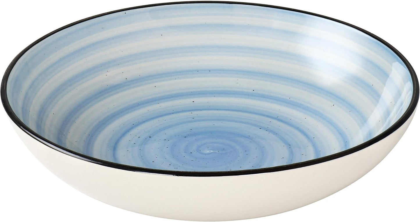 Gia 24 Piece Stoneware Dinnerware Set (Light Blue)