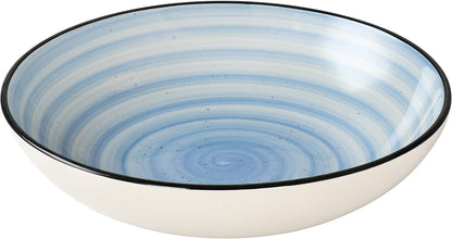 Gia 24 Piece Stoneware Dinnerware Set (Light Blue)