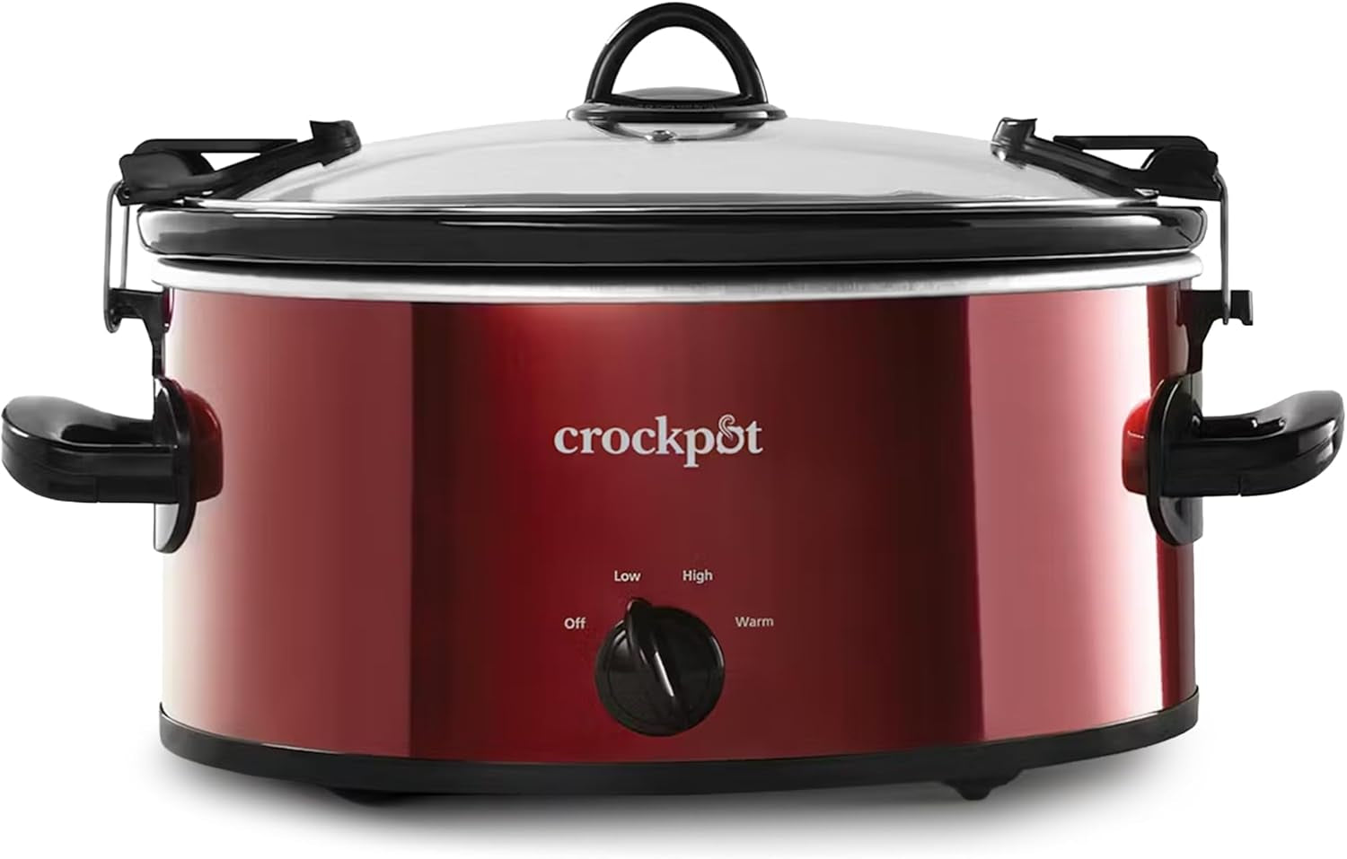 6-Quart Cook & Carry Oval Manual Portable Slow Cooker, Red - SCCPVL600-R