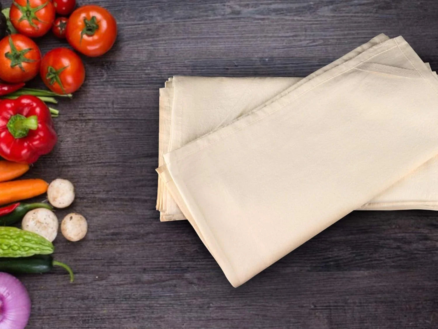 100% Cotton Flour Sack Towels – 12 Pack, 27X27 Inches, Natural, Lint-Free, Pre-Washed, Hemmed Edges – Reusable Kitchen Towels for Cleaning, Embroidery, Printing & Crafts - Natural